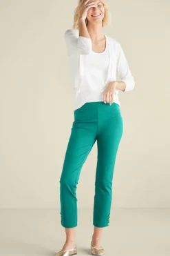 Soft Surroundings Pants|Soft Essential Superla Slim Leg Crop Pants