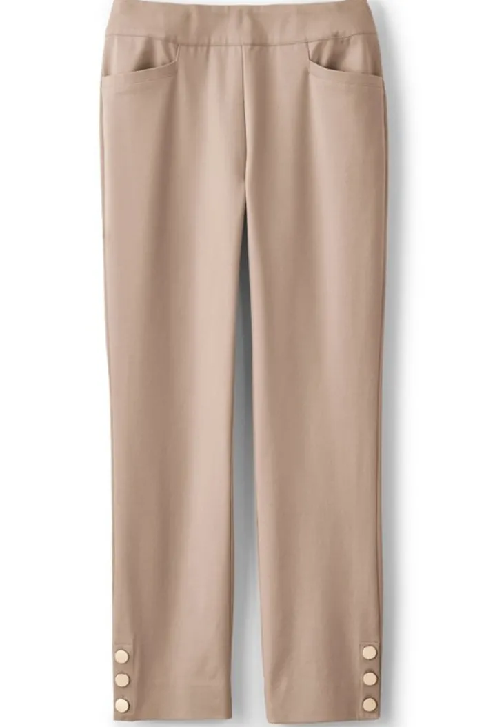 Soft Surroundings Pants|Soft Essential Superla Slim Leg Crop Pants