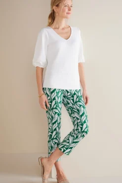 Soft Surroundings Pants|Soft Essential Superla Slim Leg Crop Pants