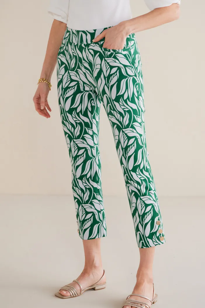 Soft Surroundings Pants|Soft Essential Superla Slim Leg Crop Pants