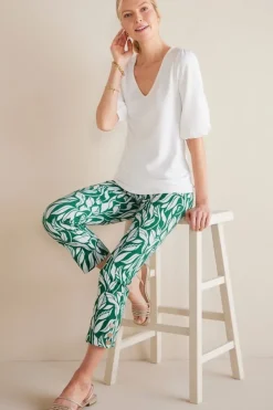 Soft Surroundings Pants|Soft Essential Superla Slim Leg Crop Pants