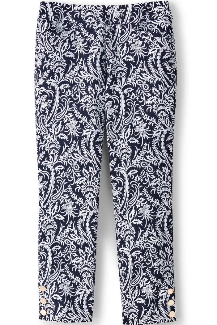 Soft Surroundings Pants|Soft Essential Superla Slim Leg Crop Pants