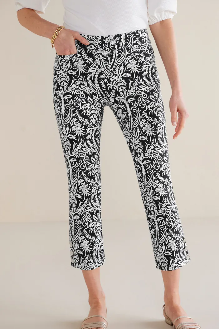 Soft Surroundings Pants|Soft Essential Superla Slim Leg Crop Pants