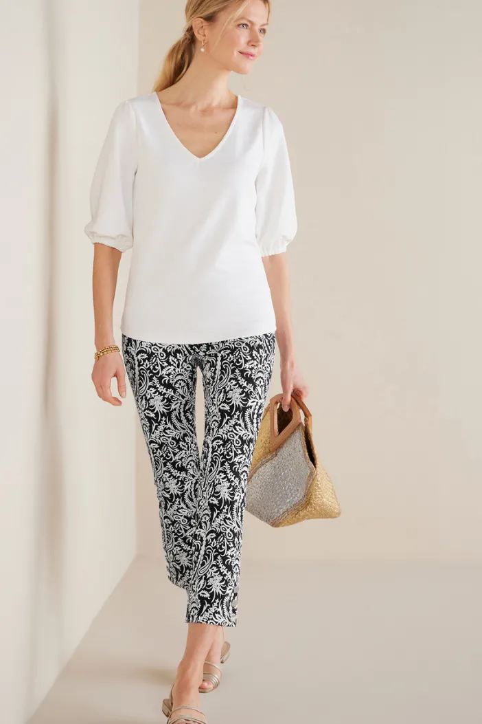 Soft Surroundings Pants|Soft Essential Superla Slim Leg Crop Pants