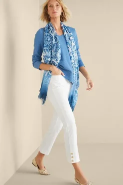 Soft Surroundings Pants|Soft Essential Superla Slim Leg Crop Pants