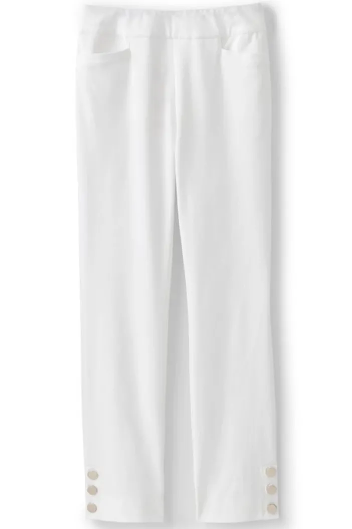 Soft Surroundings Pants|Soft Essential Superla Slim Leg Crop Pants