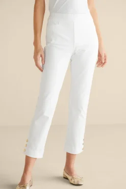 Soft Surroundings Pants|Soft Essential Superla Slim Leg Crop Pants