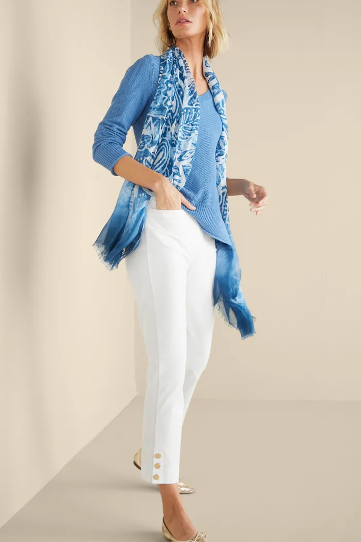 Soft Surroundings Pants|Soft Essential Superla Slim Leg Crop Pants