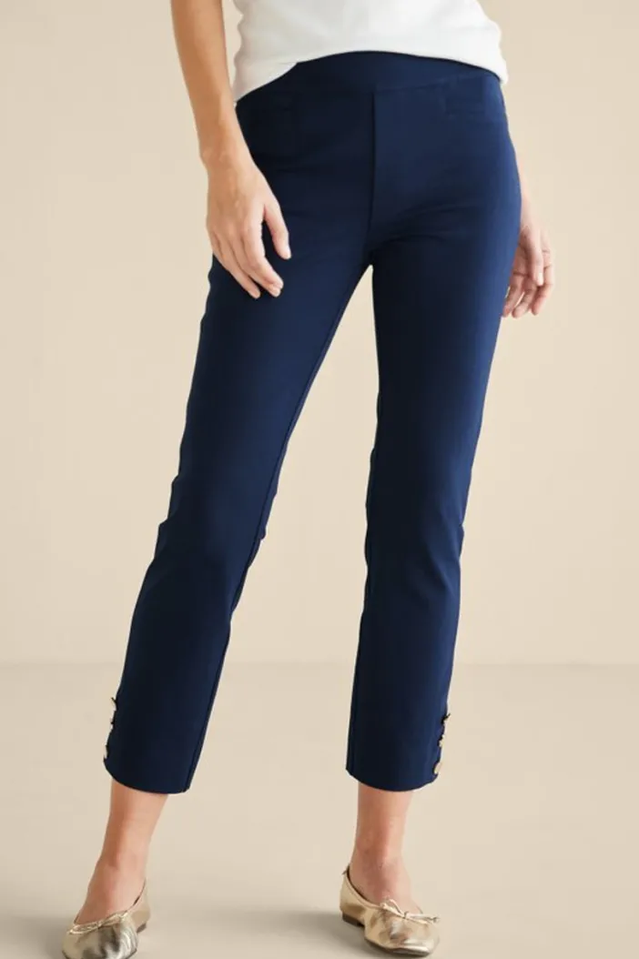 Soft Surroundings Pants|Soft Essential Superla Slim Leg Crop Pants