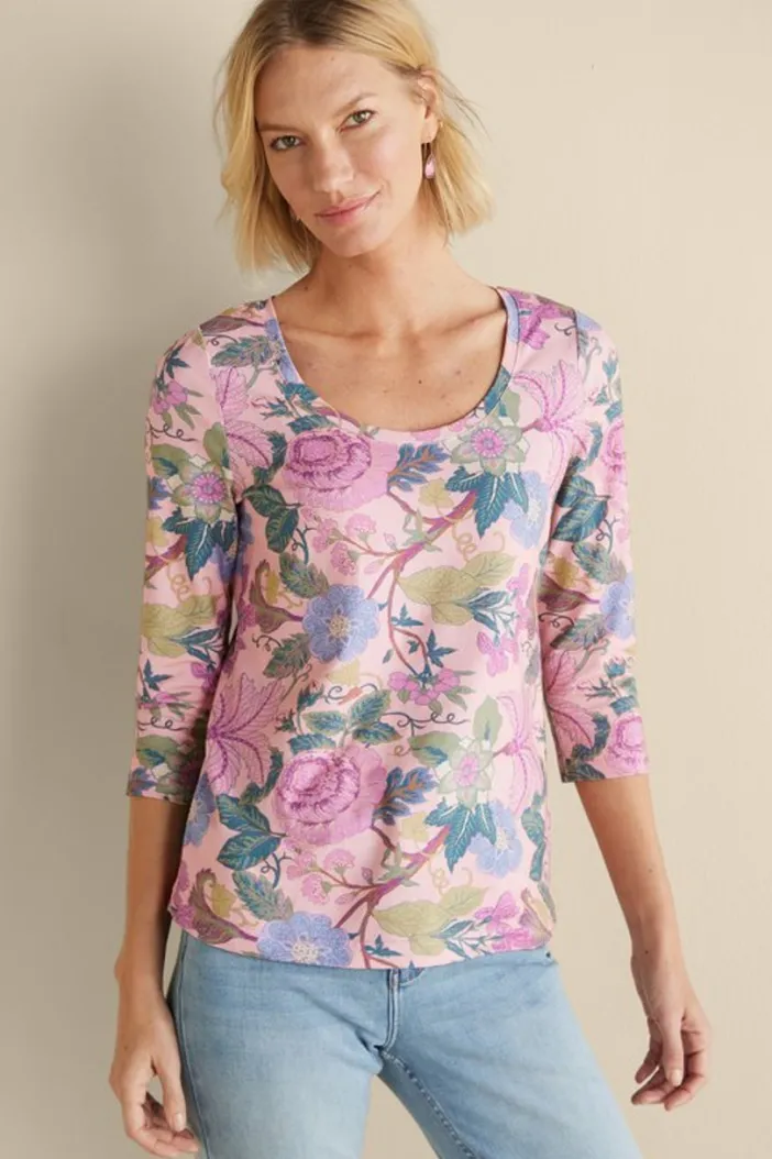 Soft Surroundings Tops|Soft Essential Supima 3/4 Sleeve Tee