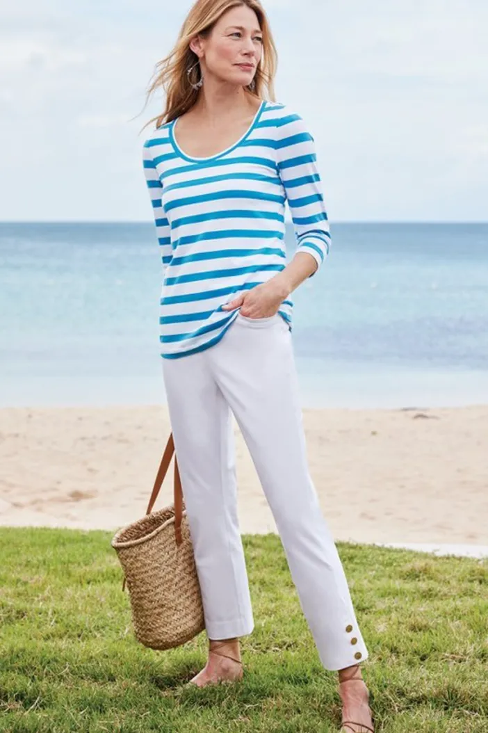 Soft Surroundings Tops|Soft Essential Supima 3/4 Sleeve Tee