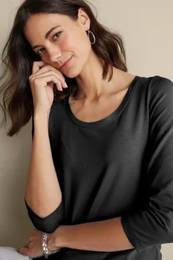 Soft Surroundings Tops|Soft Essential Supima 3/4 Sleeve Tee