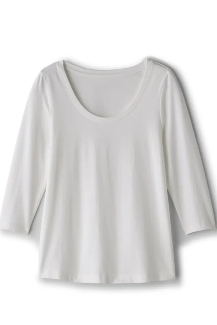 Soft Surroundings Tops|Soft Essential Supima 3/4 Sleeve Tee