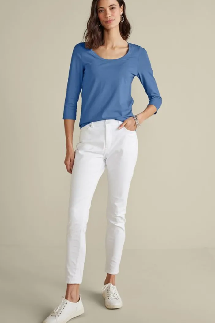 Soft Surroundings Tops|Soft Essential Supima 3/4 Sleeve Tee I