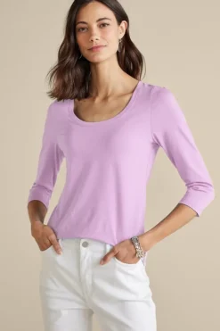 Soft Surroundings Tops|Soft Essential Supima 3/4 Sleeve Tee I