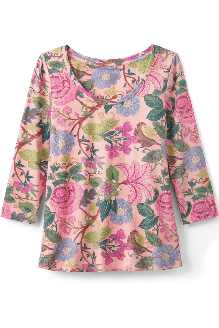 Soft Surroundings Tops|Soft Essential Supima 3/4 Sleeve Tee I