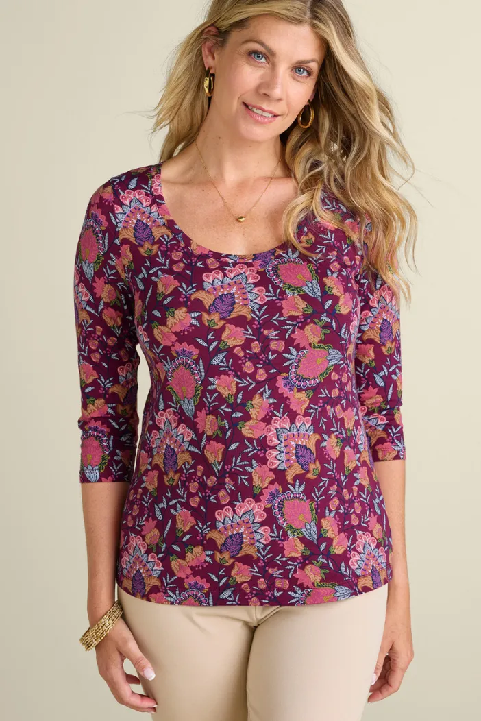 Soft Surroundings Tops|Soft Essential Supima 3/4 Sleeve Tee I