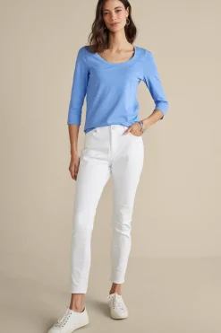 Soft Surroundings Tops|Soft Essential Supima 3/4 Sleeve Tee I