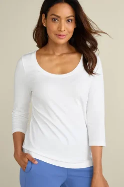 Soft Surroundings Tops|Soft Essential Supima 3/4 Sleeve Tee I