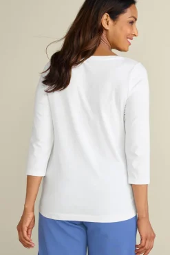 Soft Surroundings Tops|Soft Essential Supima 3/4 Sleeve Tee I
