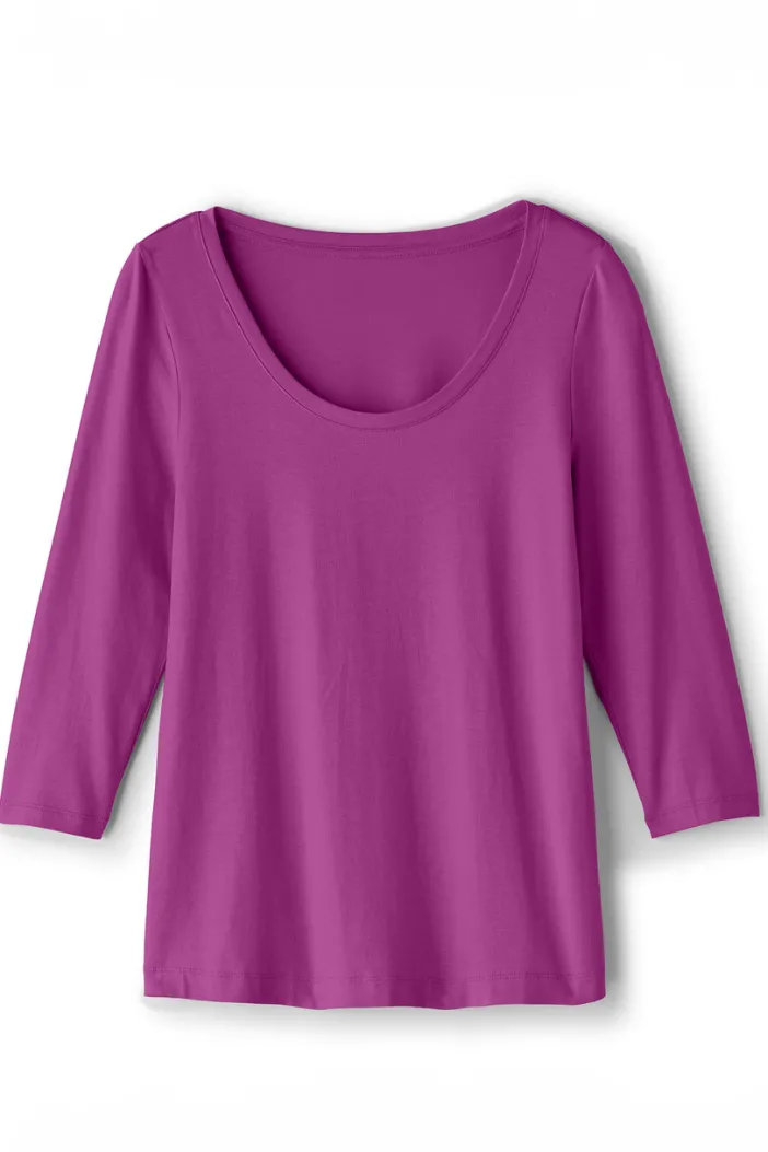 Soft Surroundings Tops|Soft Essential Supima 3/4 Sleeve Tee I