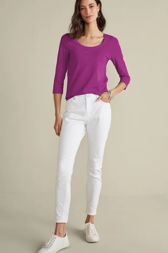 Soft Surroundings Tops|Soft Essential Supima 3/4 Sleeve Tee I