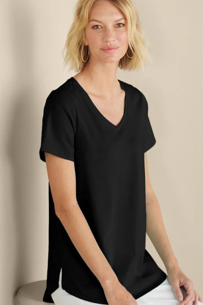 Soft Surroundings Tops|Tunics & Leggings|Soft Essential Supima Isabel Short Sleeve Tunic