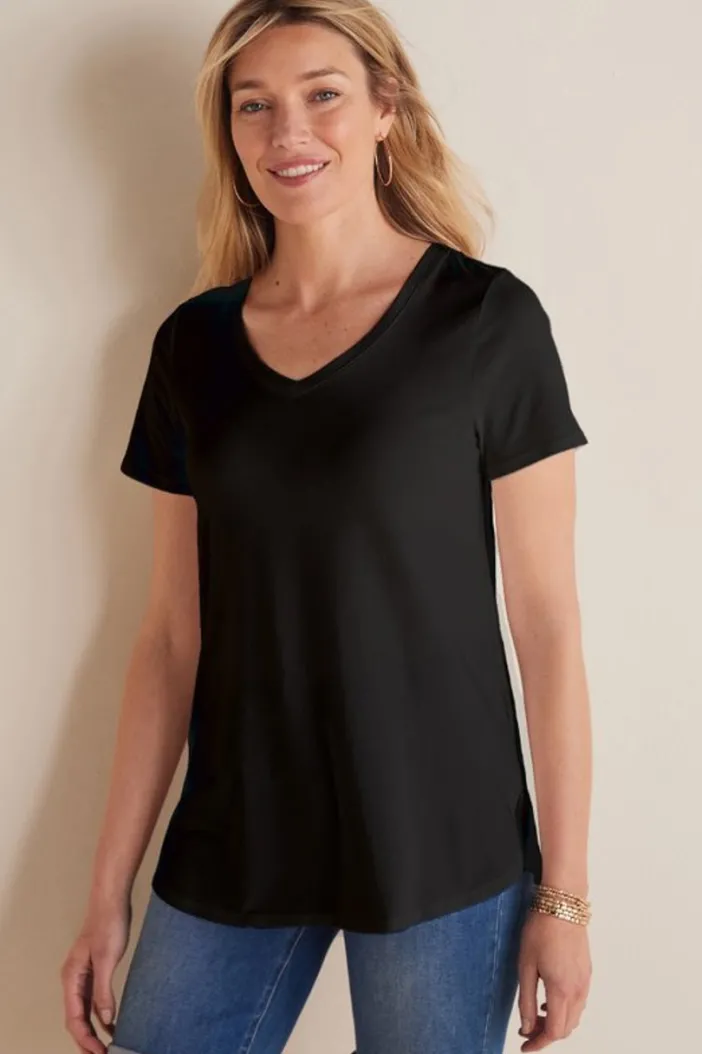 Soft Surroundings Tops|Tunics & Leggings|Soft Essential Supima Isabel Short Sleeve Tunic