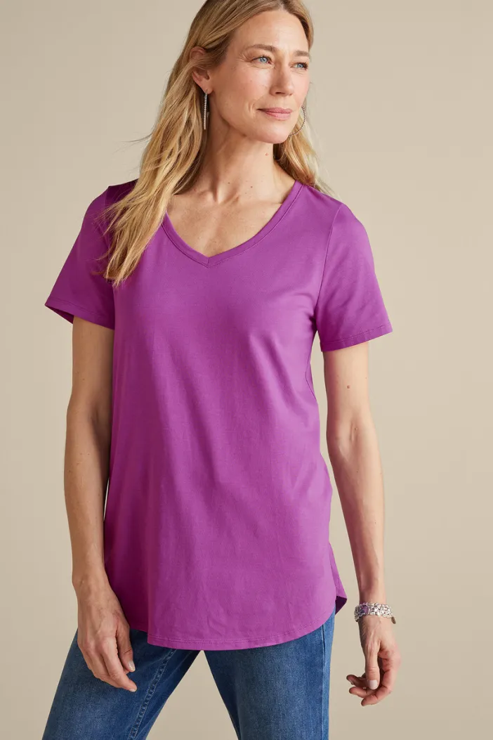 Soft Surroundings Tops|Tunics & Leggings|Soft Essential Supima Isabel Short Sleeve Tunic