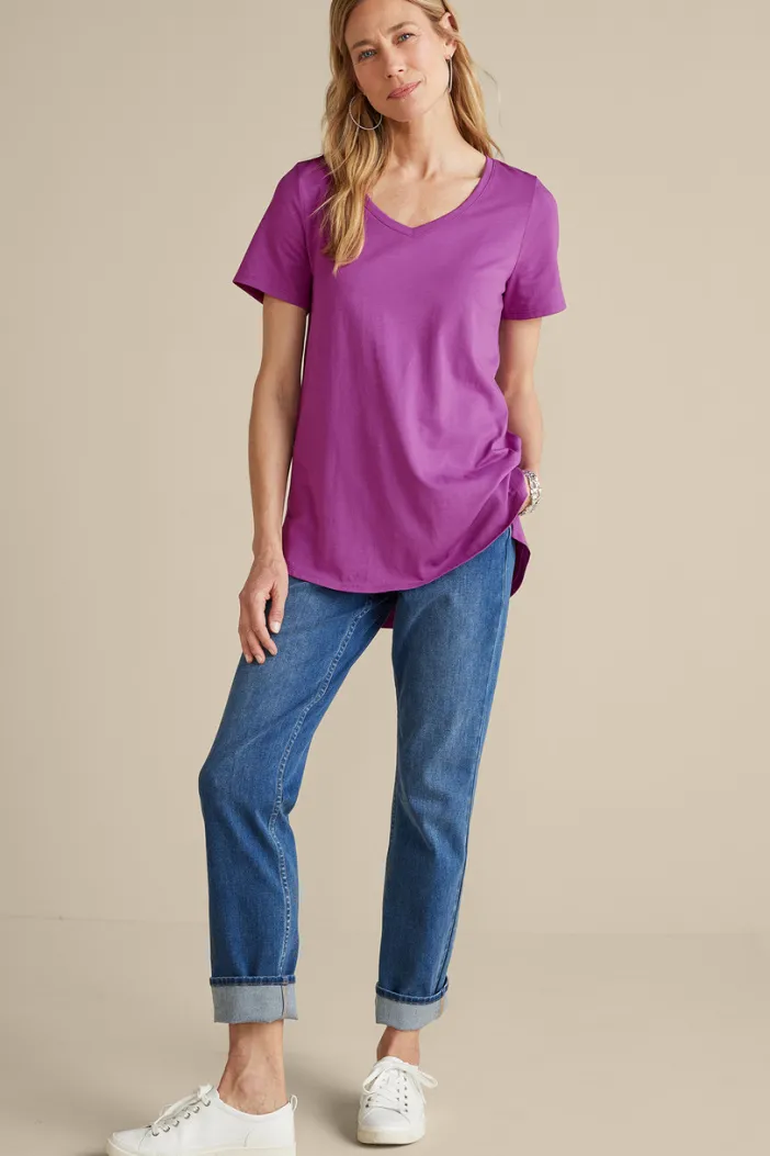 Soft Surroundings Tops|Tunics & Leggings|Soft Essential Supima Isabel Short Sleeve Tunic