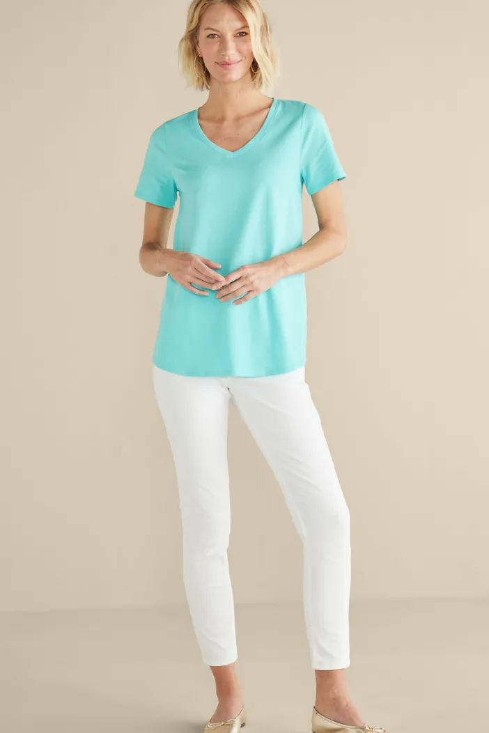 Soft Surroundings Tops|Tunics & Leggings|Soft Essential Supima Isabel Short Sleeve Tunic