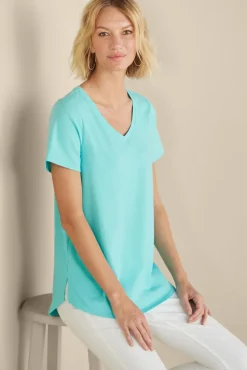 Soft Surroundings Tops|Tunics & Leggings|Soft Essential Supima Isabel Short Sleeve Tunic