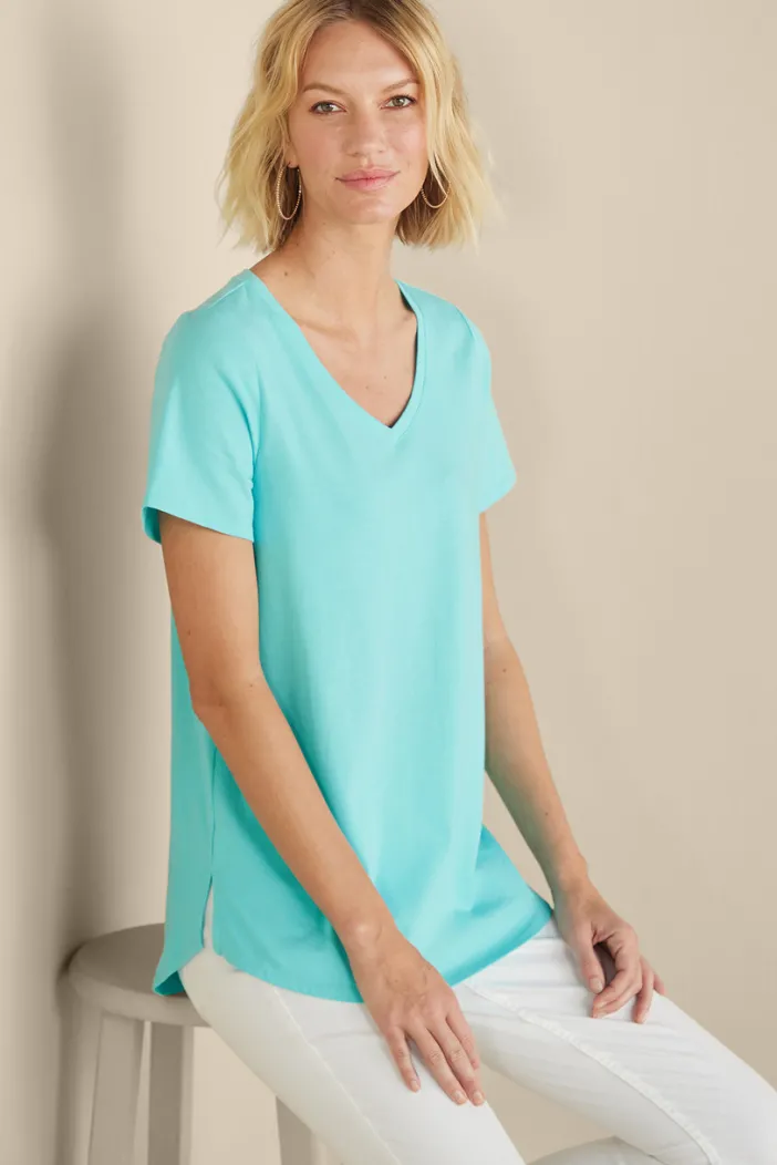 Soft Surroundings Tops|Tunics & Leggings|Soft Essential Supima Isabel Short Sleeve Tunic