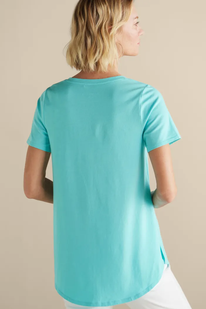 Soft Surroundings Tops|Tunics & Leggings|Soft Essential Supima Isabel Short Sleeve Tunic