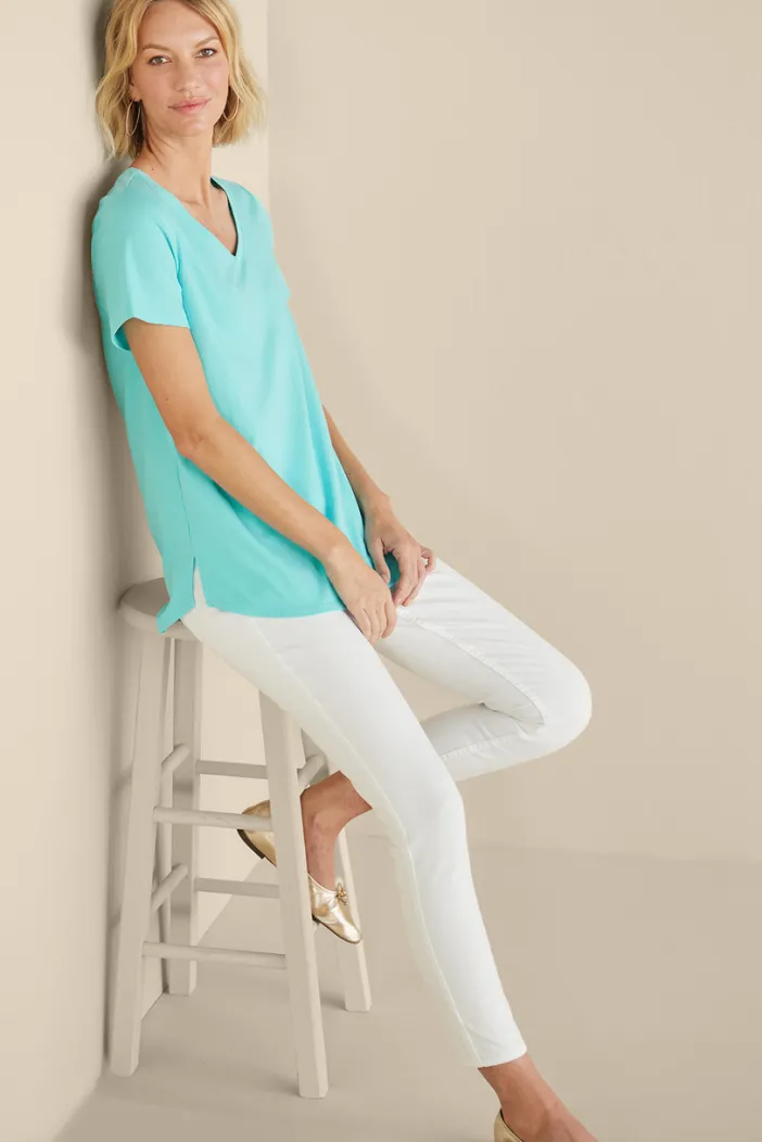 Soft Surroundings Tops|Tunics & Leggings|Soft Essential Supima Isabel Short Sleeve Tunic