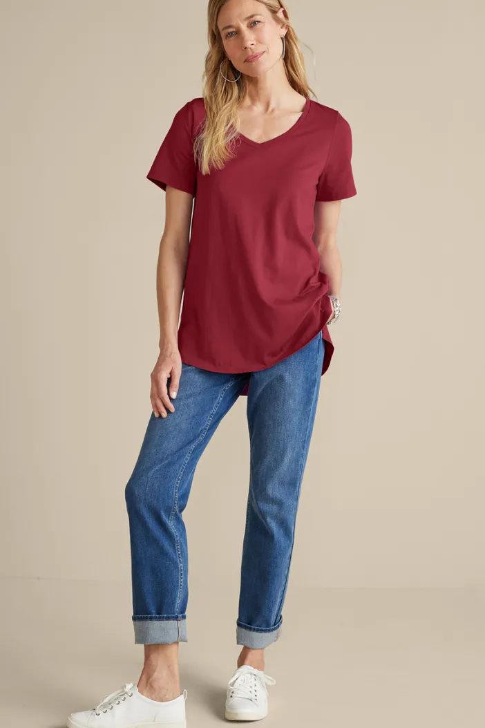 Soft Surroundings Tops|Tunics & Leggings|Soft Essential Supima Isabel Short Sleeve Tunic