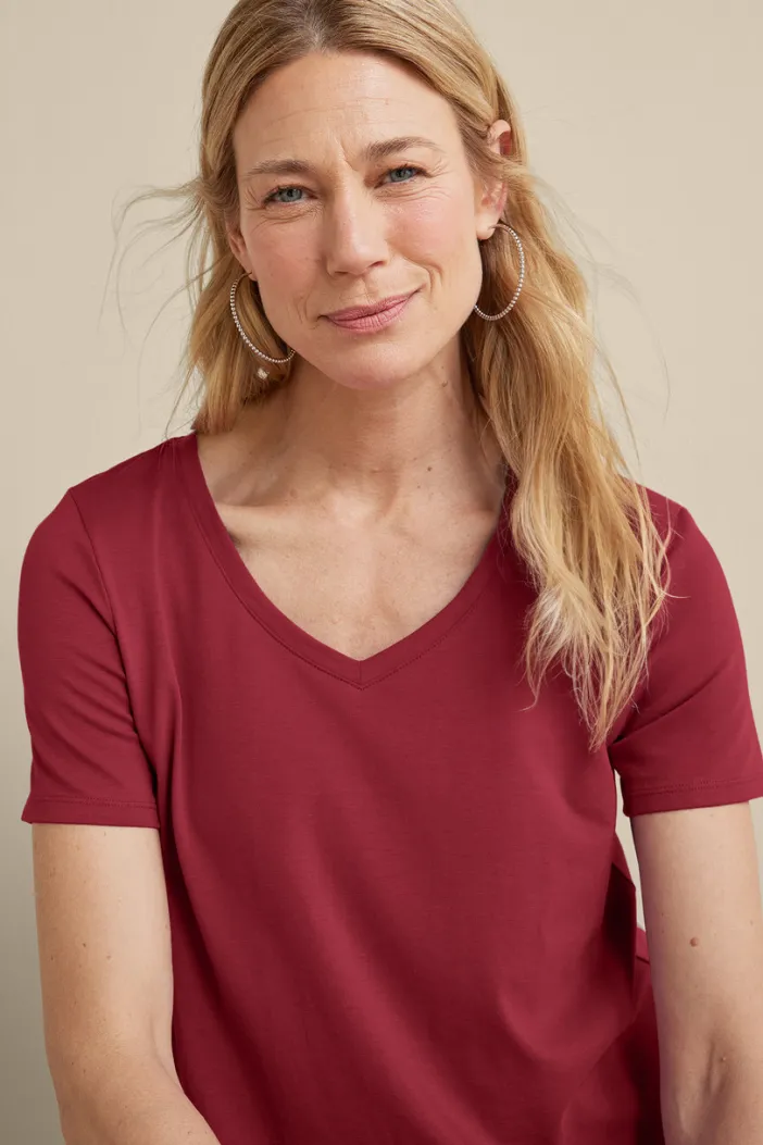 Soft Surroundings Tops|Tunics & Leggings|Soft Essential Supima Isabel Short Sleeve Tunic