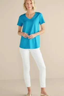 Soft Surroundings Tops|Tunics & Leggings|Soft Essential Supima Isabel Short Sleeve Tunic
