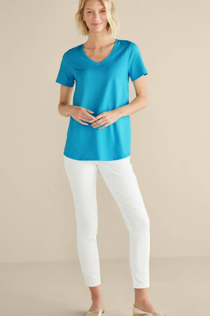 Soft Surroundings Tops|Tunics & Leggings|Soft Essential Supima Isabel Short Sleeve Tunic