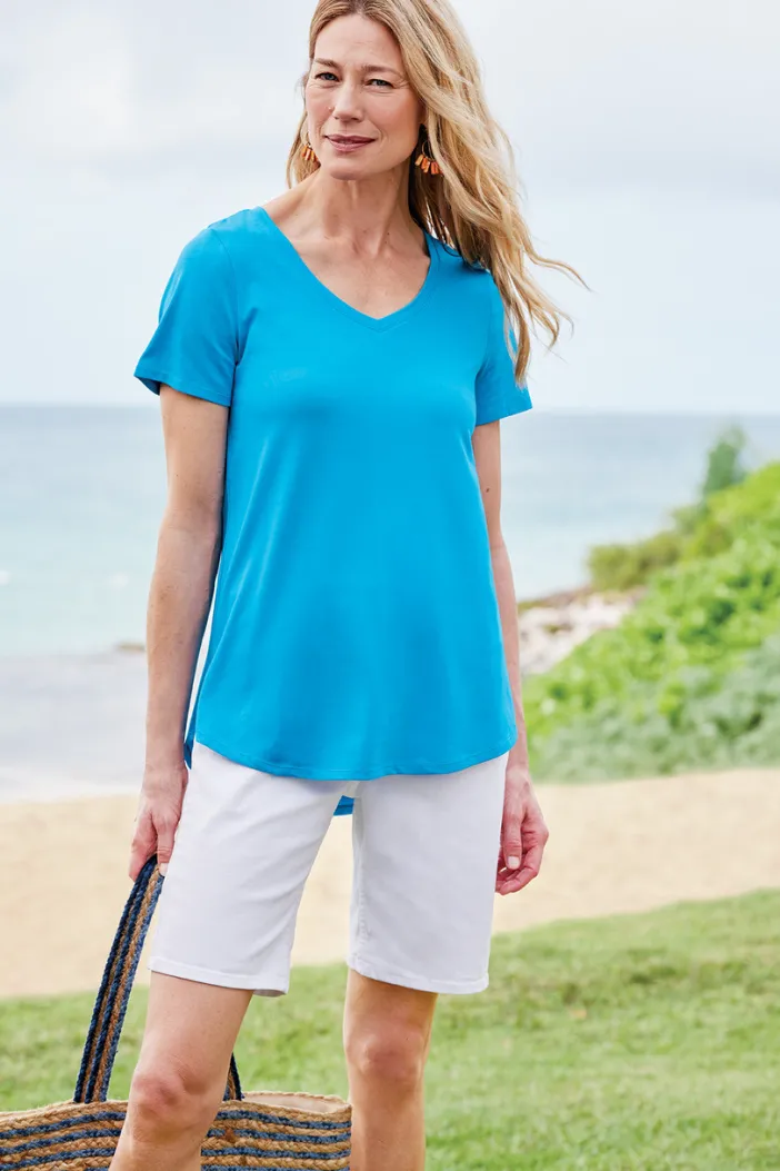 Soft Surroundings Tops|Tunics & Leggings|Soft Essential Supima Isabel Short Sleeve Tunic