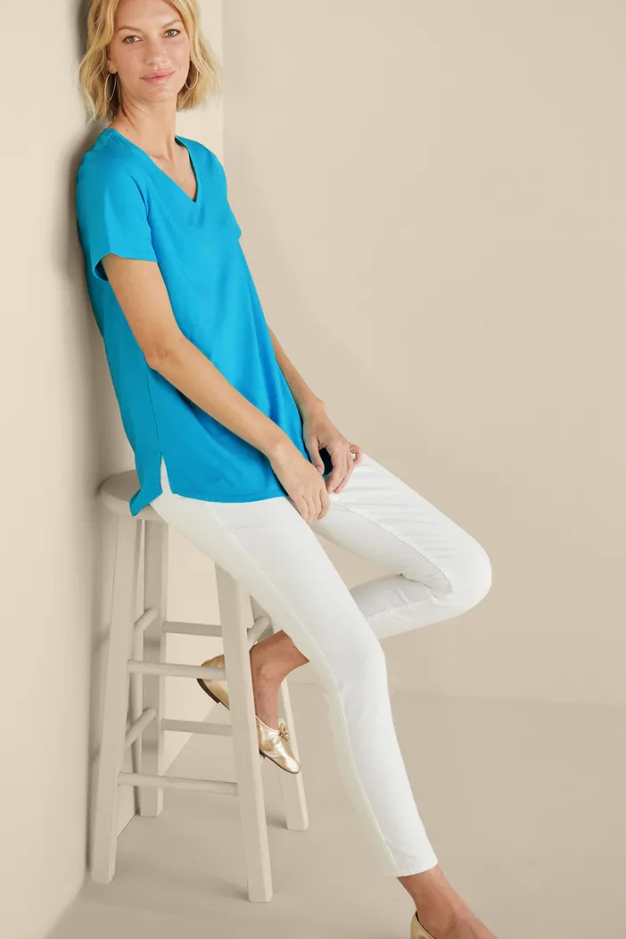 Soft Surroundings Tops|Tunics & Leggings|Soft Essential Supima Isabel Short Sleeve Tunic