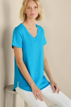 Soft Surroundings Tops|Tunics & Leggings|Soft Essential Supima Isabel Short Sleeve Tunic