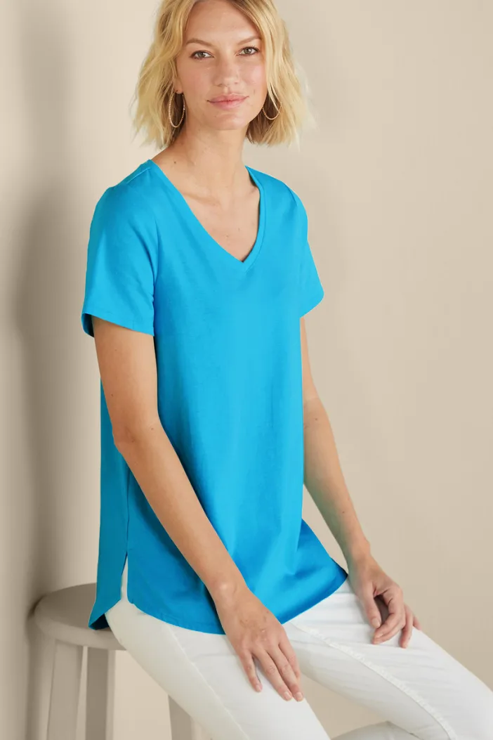 Soft Surroundings Tops|Tunics & Leggings|Soft Essential Supima Isabel Short Sleeve Tunic