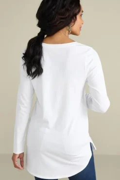 Soft Surroundings Tops|Soft Essential Supima Isabel Long Sleeve Tunic