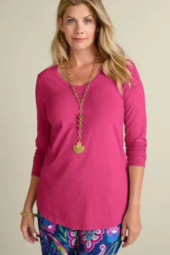 Soft Surroundings Tops|Soft Essential Supima Isabel Long Sleeve Tunic