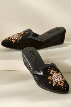 Soft Surroundings Shoes|Solana Embellished Slide Black