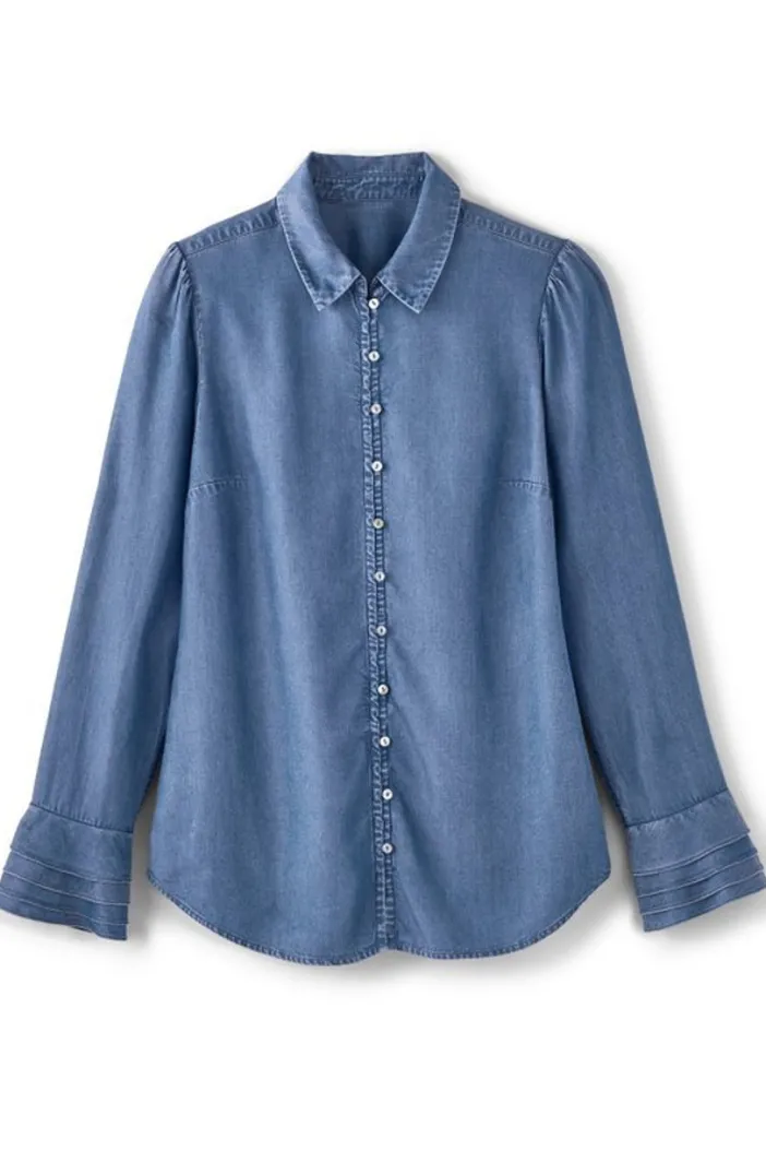 Soft Surroundings Tops|Sonnet Tencel™ Shirt Chambray