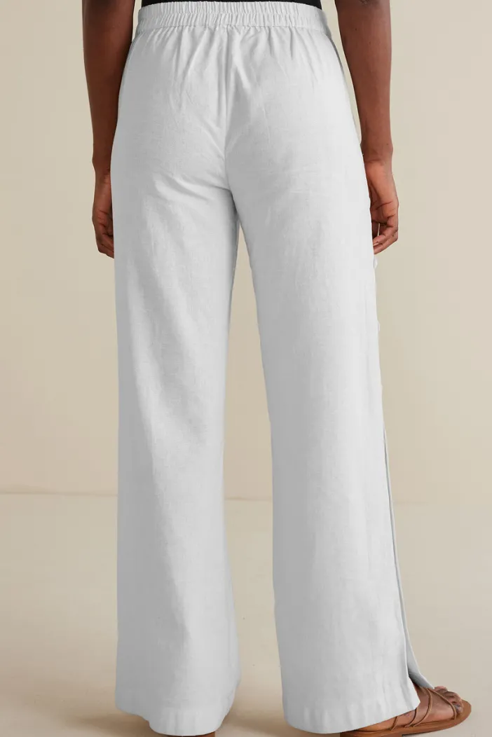Soft Surroundings Pants|Sonoma Linen Blend Wide Leg Pants