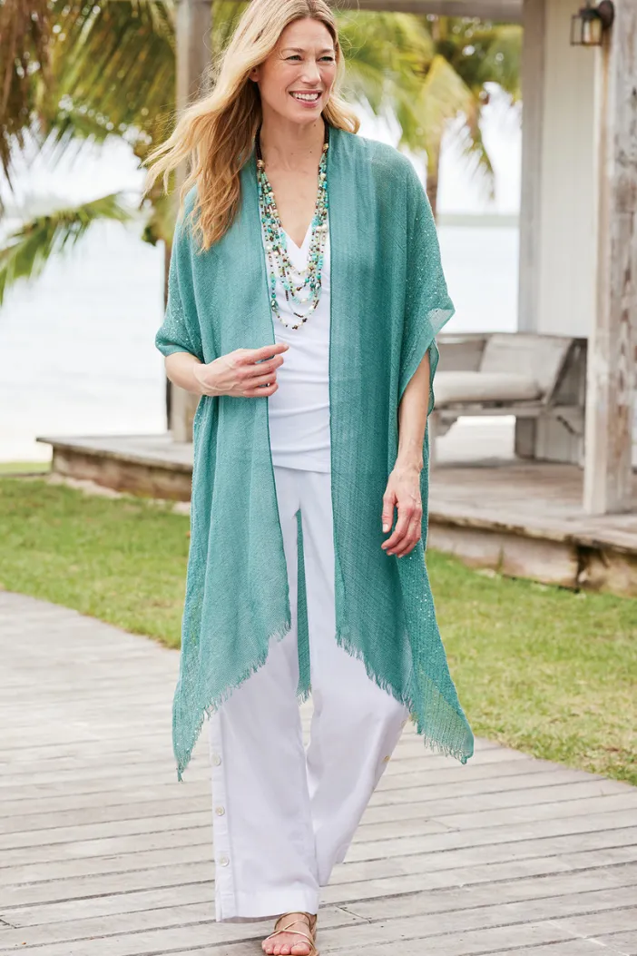Soft Surroundings Pants|Sonoma Linen Blend Wide Leg Pants