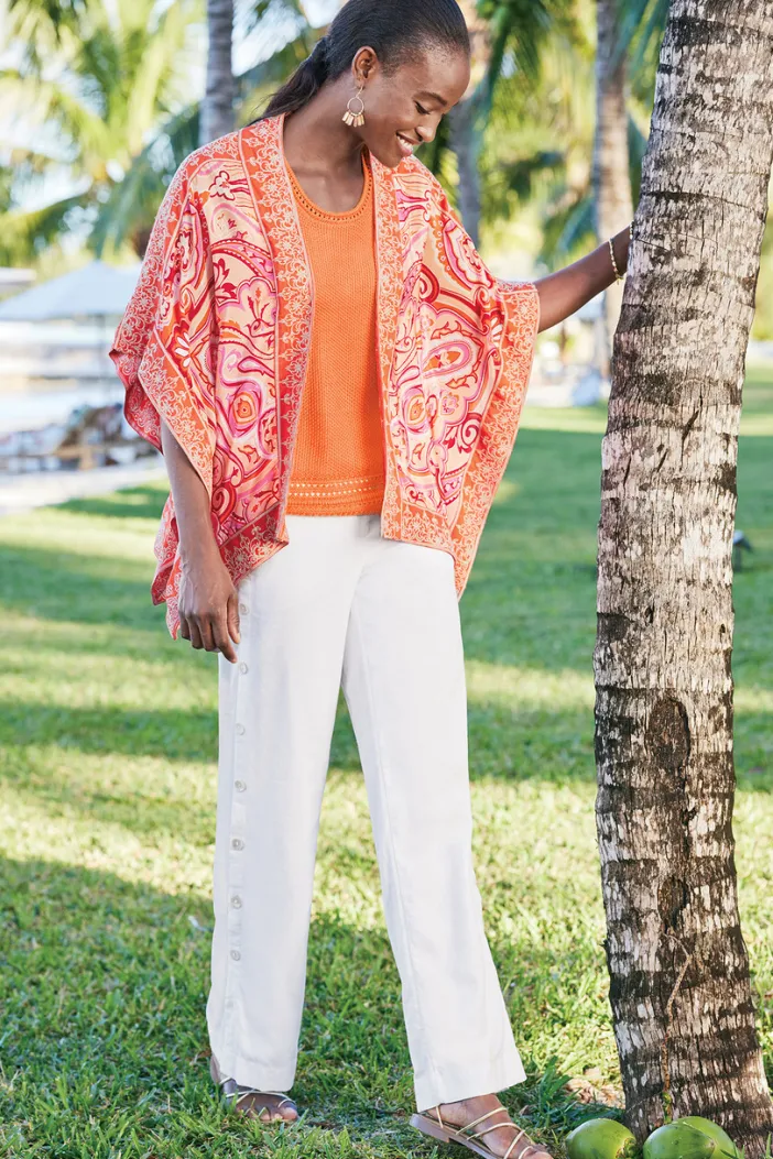 Soft Surroundings Pants|Sonoma Linen Blend Wide Leg Pants